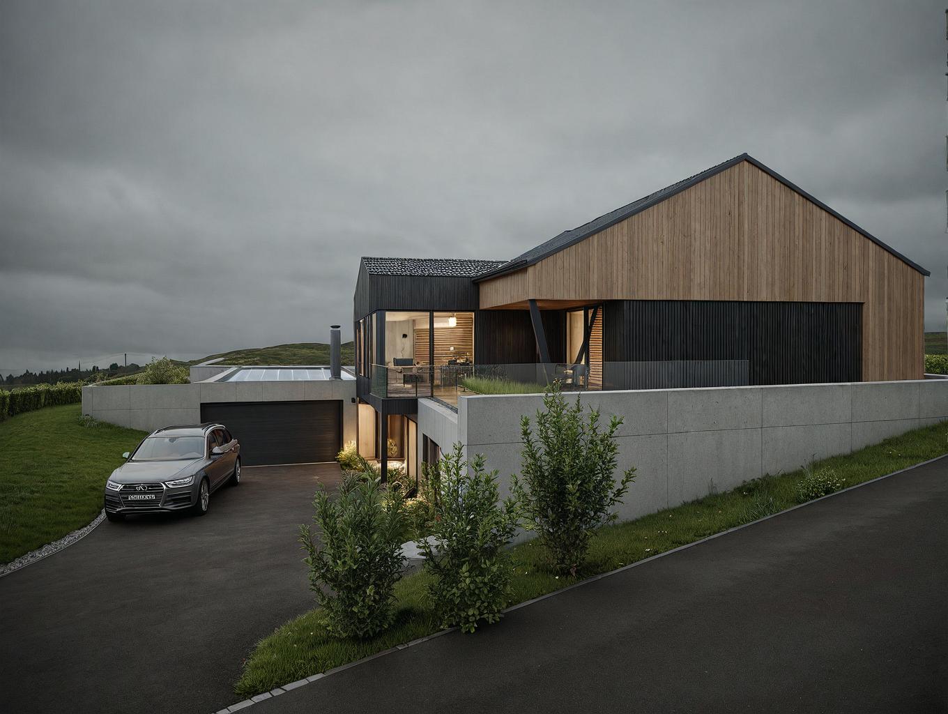 Dom Jednorodzinny z Garażem w KristianSand Norwegia